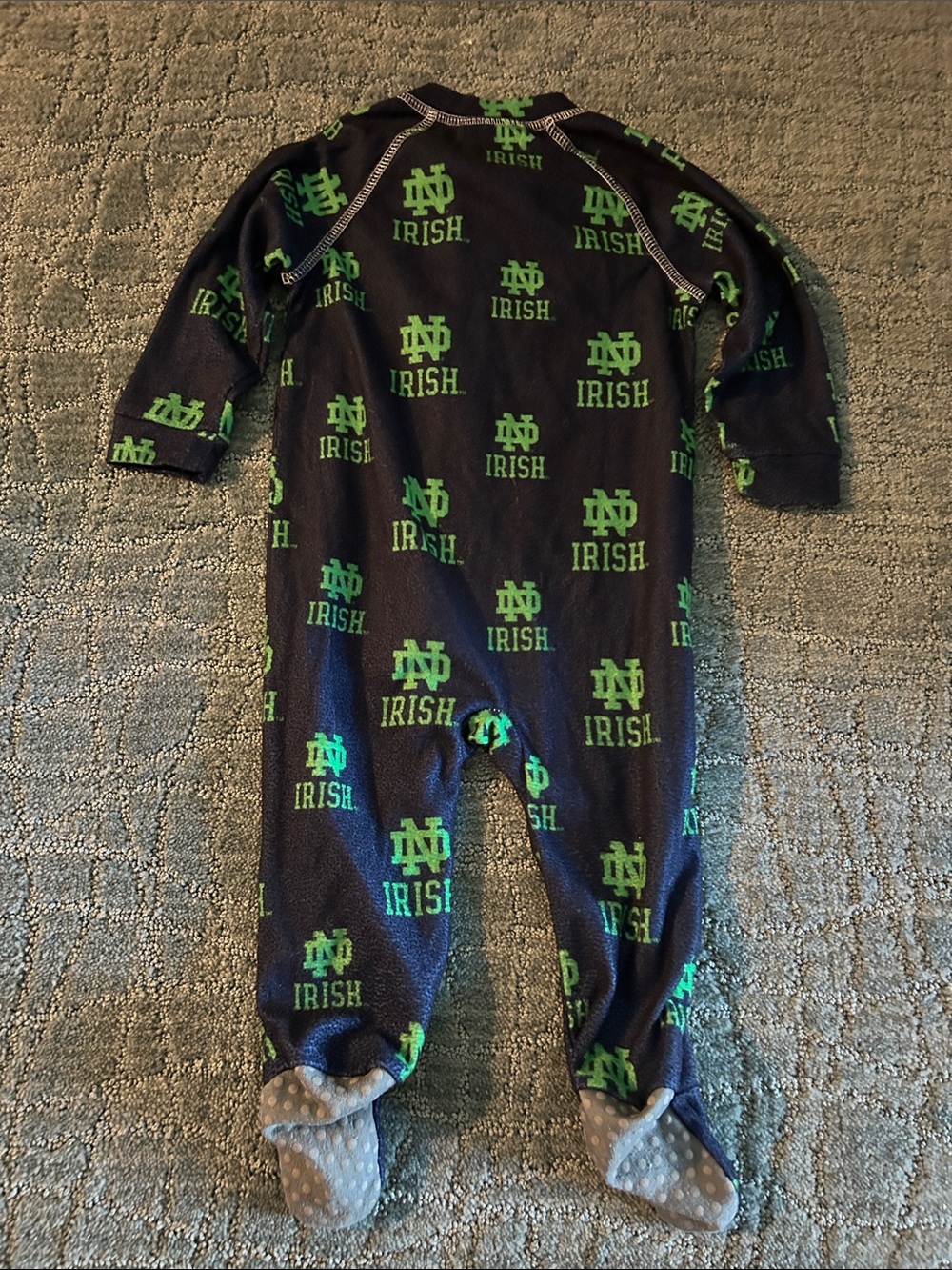 Notre Dame Baby Footie Pajamas 6-9M - Picture 2 of 5